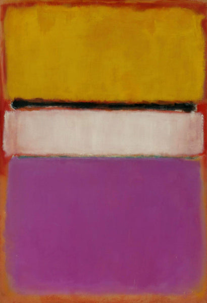 White Center (Yellow, Pink and Lavender on Rose) - Mark Rothko Color Field Painting - Framed Prints