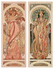 White Star And Imperial - Moet And Chandon Champagne - Advertisement Poster -  Alphonse Mucha - Art Nouveau Print - Canvas Prints