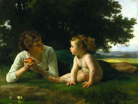 Temptation (Tentation)  – Adolphe-William Bouguereau Painting by William-Adolphe Bouguereau