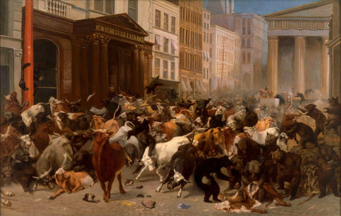 The Bulls And Bears In The Market - Large Art Prints by William Holbrook Beard