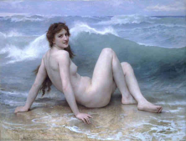 The Wave (La Vague) – Adolphe-William Bouguereau Painting - Posters