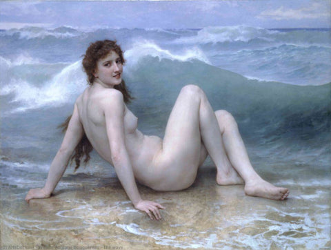 The Wave (La Vague) – Adolphe-William Bouguereau Painting - Framed Prints