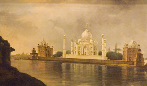 The Taj Mahal - William Hodges c 1782 - Vintage Orientalist Painting of India by William Hodges