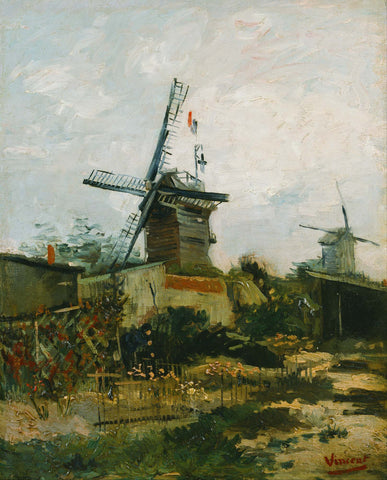 Windmills On Montmartre - Large Art Prints by Vincent Van Gogh