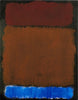 Wine Rust Blue On Black - Mark Rothko Color Field Painting - Posters