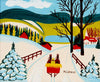 Winter Sleigh Scene - Maud Lewis - Folk Art Painting - Framed Prints