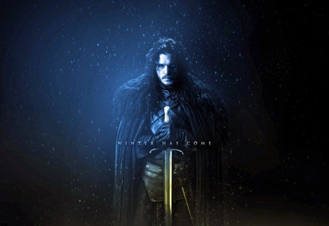 Winter Has Come - Jon Snow - Fan Art From Game Of Thrones - Canvas Prints