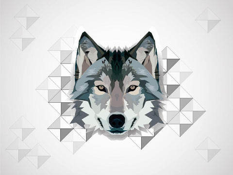 Wolf - Polygonal Digital Art Painting - Large Art Prints