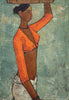 Woman Carrying Fish - B Prabha - Indian Painting - Art Prints