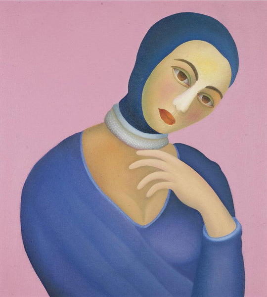 Woman In Blue - Art Prints