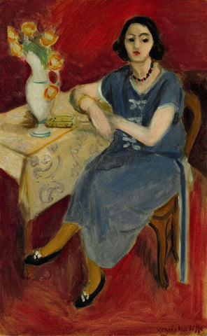 Woman In Blue (Femme En Bleu) - Henri Matisse - Canvas Prints by Henri Matisse