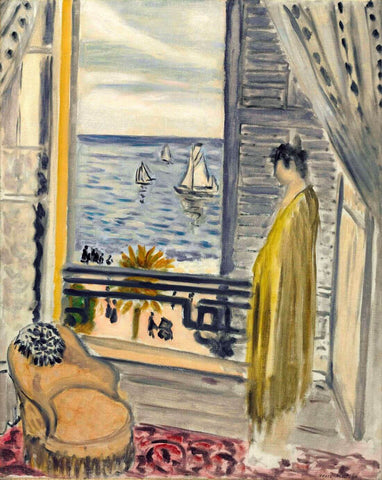 Woman Standing At The Window (Femme Aupres De La Fenetre) - Henri Matisse - Fauvism Art Painting - Art Prints