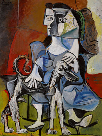 Woman With Dog (Femme Au Chien) - Pablo Picasso - Cubist Art Painting by Pablo Picasso