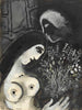 Woman With Flowers (La Belle Aux Fleurs) - Marc Chagall - Modernism Painting - Art Prints