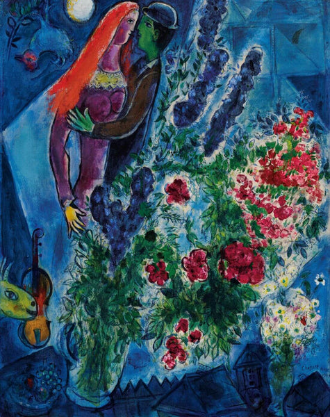 Woman With Red Hair (La Belle Rousse) - Marc Chagall - Modernism Painting - Framed Prints
