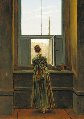 Woman at a Window - Framed Prints by Caspar David Friedrich
