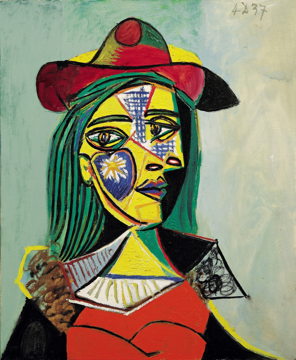 Pablo Picasso - Femme Au Chapeau Et Col En Fourrure -Woman in Hat