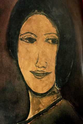 Woman Face - Canvas Prints by Rabindranath Tagore