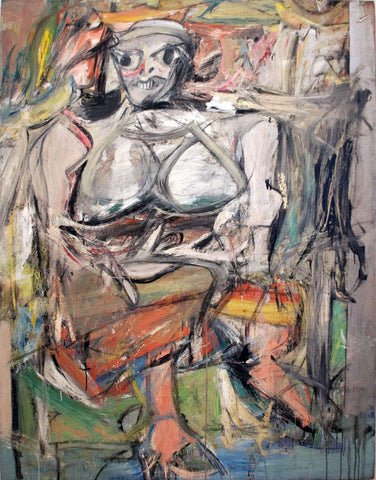 Woman I - Canvas Prints by Willem de Kooning