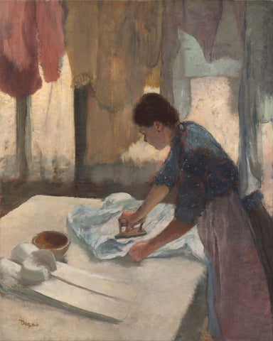 Woman Ironing - Canvas Prints