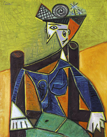 Woman Sitting in a Chair - Large Art Prints by Pablo Picasso