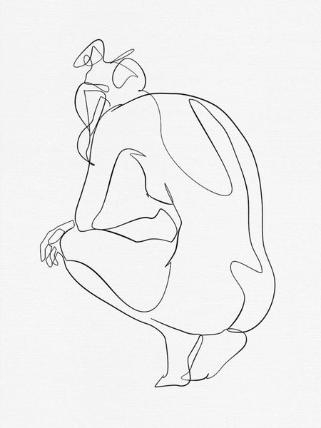 Woman Study - Minimalist Line Arting - Canvas Prints