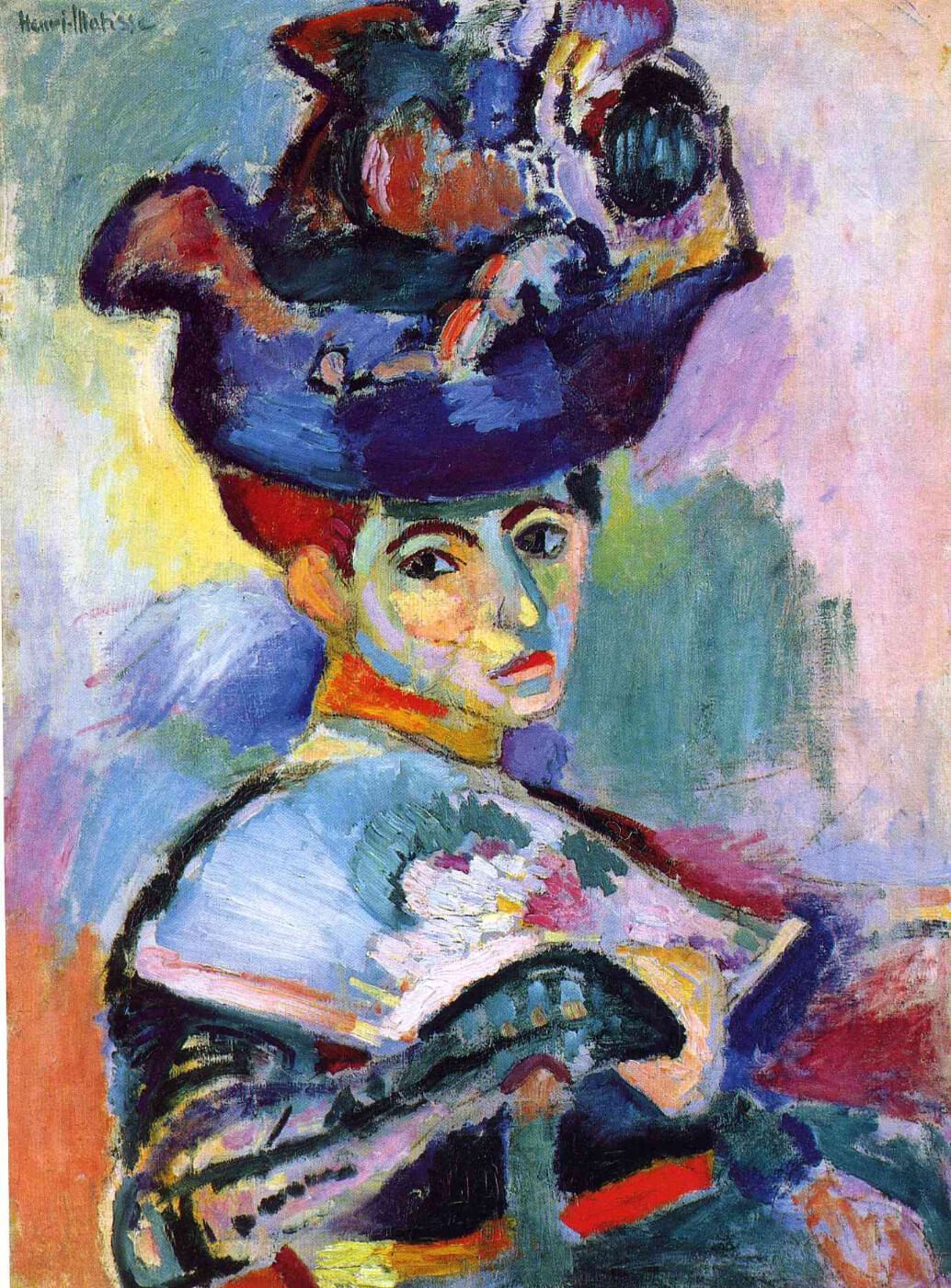 Woman With A Hat 1905 (Frau Mit a Hut) - Henri Matisse - Framed