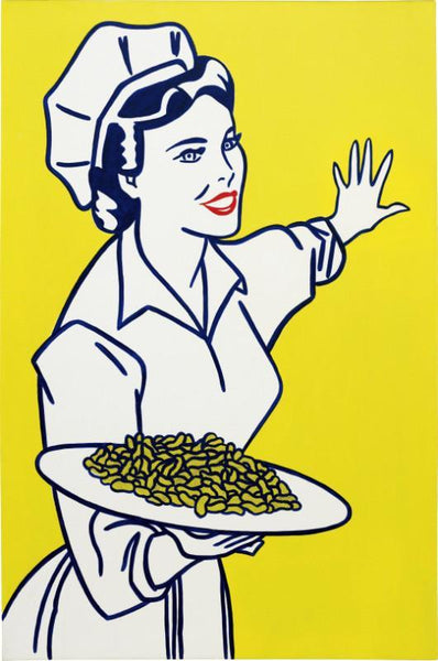 Woman With Peanuts - Canvas Prints