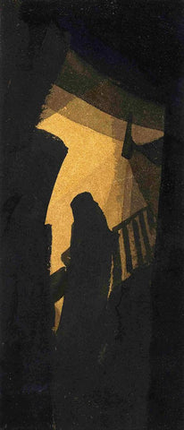 Woman on Staircase - Abanindranath Tagore - Canvas Prints