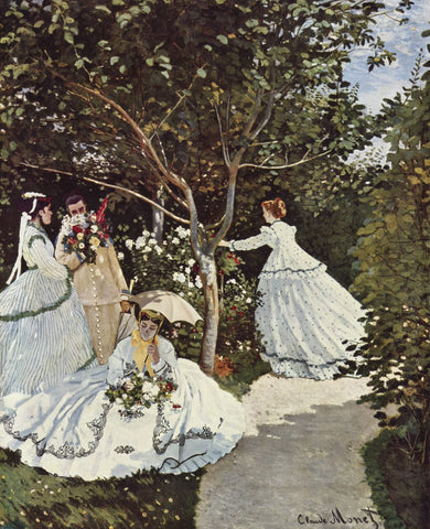 Women In The Garden - Canvas Prints by Claude Monet