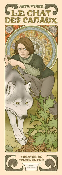 Women Of Game Of Thrones - Alphonse Mucha Inspired Art Nouveau Style - Arya Stark - Posters