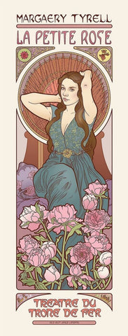 Women Of Game Of Thrones - Alphonse Mucha Inspired Art Nouveau Style - Margaery Tyrell - Posters