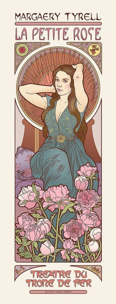 Women Of Game Of Thrones - Alphonse Mucha Inspired Art Nouveau Style - Margaery Tyrell - Canvas Prints