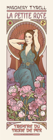 Women Of Game Of Thrones - Alphonse Mucha Inspired Art Nouveau Style - Margaery Tyrell - Art Prints