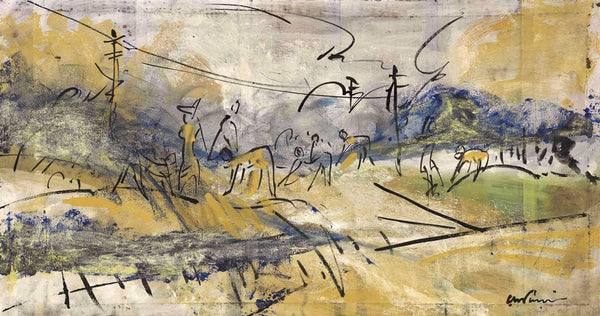 Women in Paddy Fields - Ramkinkar Baij - Bengal School Indian Painting - Framed Prints