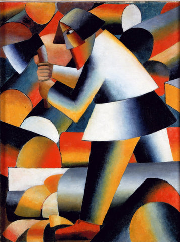 Woodcutter - Large Art Prints by Kazimir Malevich