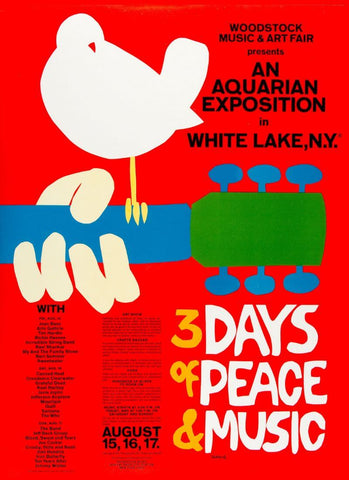 Woodstock - Music Concert Poster - Framed Prints by Tallenge Store