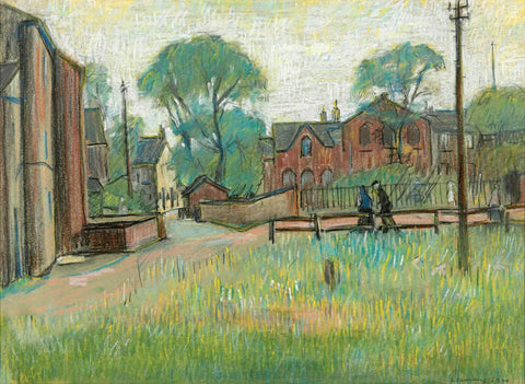 Worsley South East Lancashire - L S Lowry - Canvas Prints by L S Lowry