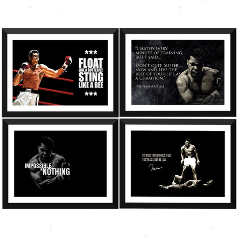 Muhammad Ali  - Set of 10 Framed Poster Paper - (12 x 17 inches)each