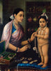 Yashodha Adorning Krishna - Raja Ravi Varma - Posters