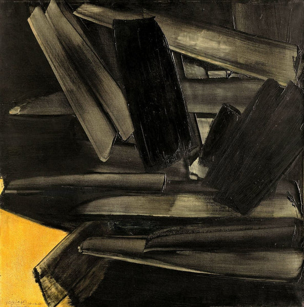 Yellow Black - Abstract Art Painting - Art Prints
