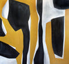 Yellow Black White - Abstract Art Painting - Life Size Posters