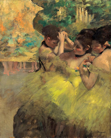 Yellow Dancers (In the Wings), 1871 - Canvas Prints by Edgar Degas