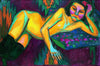 Yellow and Purple Nude - Art Prints