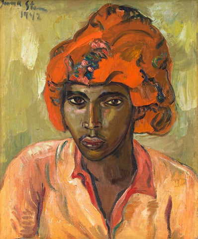 Young Arab - Irma Stern - Portrait Painting - Canvas Prints by Irma Stern