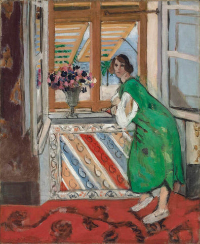 Young Girl in a Green Dress- Henri Matisse - Canvas Prints by Henri Matisse