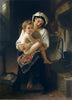 Young Mother Gazing at Her Child (Jeune mère regardant son enfant) – Adolphe-William Bouguereau Painting - Canvas Prints