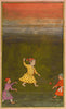 Young Prince Practising Polo, Imperial MughalC.1730 -  Vintage Indian Miniature Art Painting - Canvas Prints