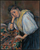 Young Italian Woman at a Table - Large Art Prints