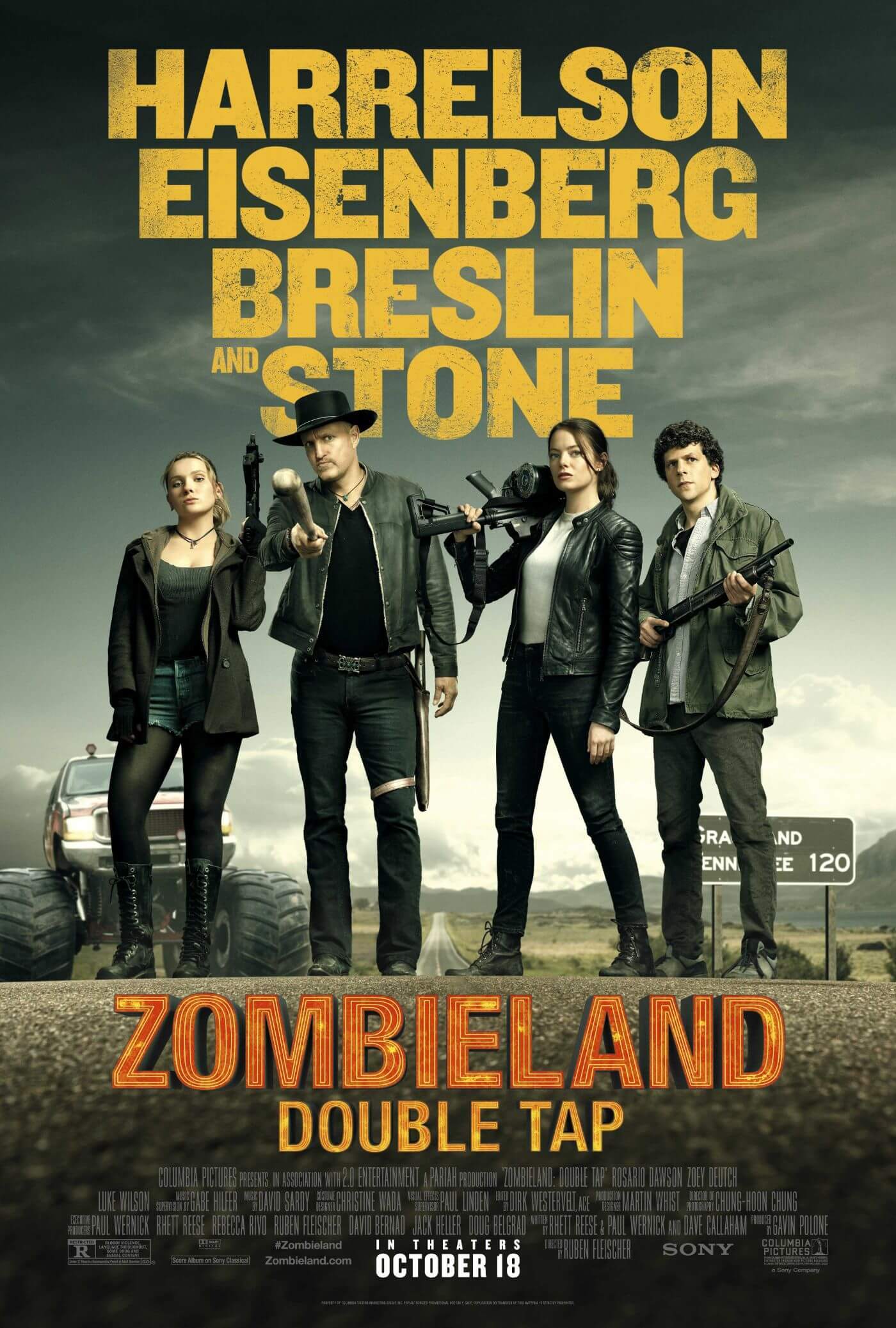 Zombieland Double Tap - Woody Harrelson - Hollywood Action Movie